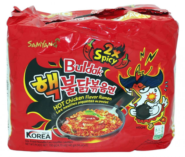 Samyang Doppel Hot Chicken Ramen, 5x 140 g