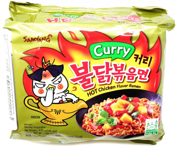 Samyang Hot Chicken Ramen Curry, 5x 140 g