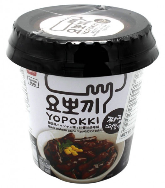Yopokki Reiskuchen mit schwarzer Sojabohnen-Sauce, 120 g