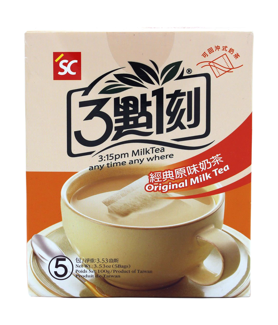 Milch Tee Original Geschmack, 5 Beutel, 100 g