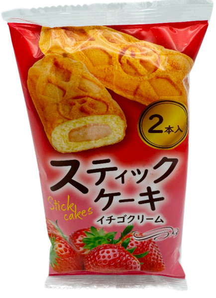 Stückkuchen mit Erdbeercreme, 80 g