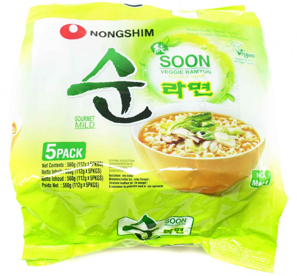 NONGSHIM Veggie Ramen, 5x 112 g