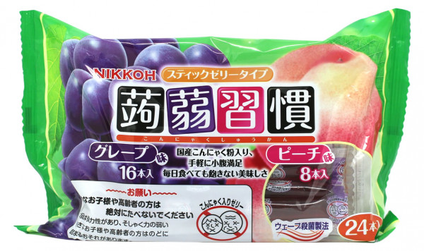 NIKKOH Konjak Jelly Traube & Pfirsich, 384 g