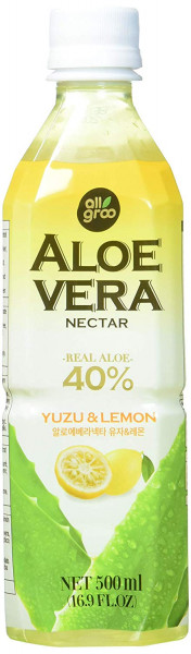 All Groo Aloe-Vera-Getränk mit Yuzu und Zitrone, 500 ml
