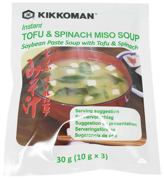 KIKKOMAN Miso-Suppe mit Tofu und Spinat, 30 g