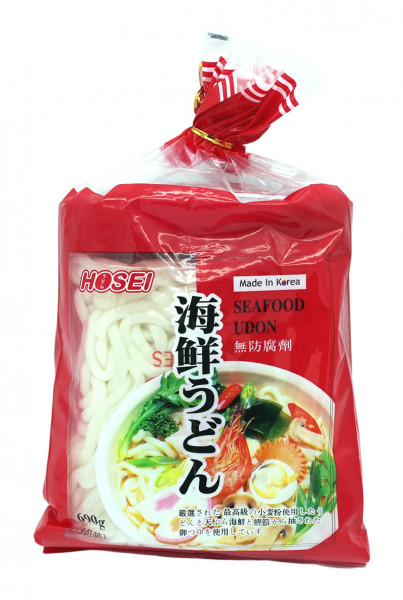 Hosei Udon Nudeln Meeresfrüchte rot, 690 g