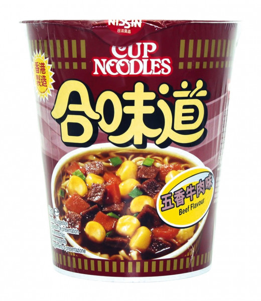 Nissin Cup-Nudeln Rindfleisch Geschmack, 69 g