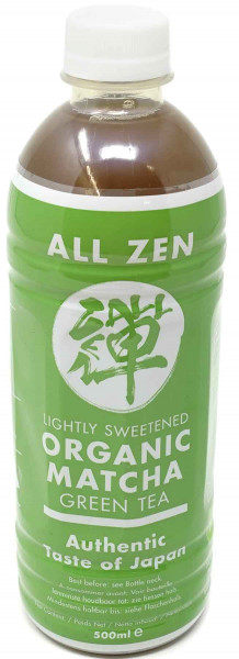 ALL ZEN Organic Matcha Tee leicht gesüßt, 500 ml