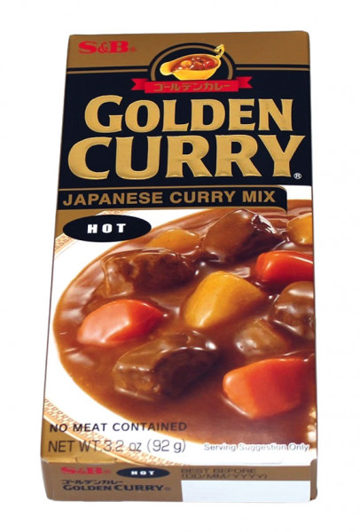Golden Curry japanischer Art in Würfel scharf, 92 g