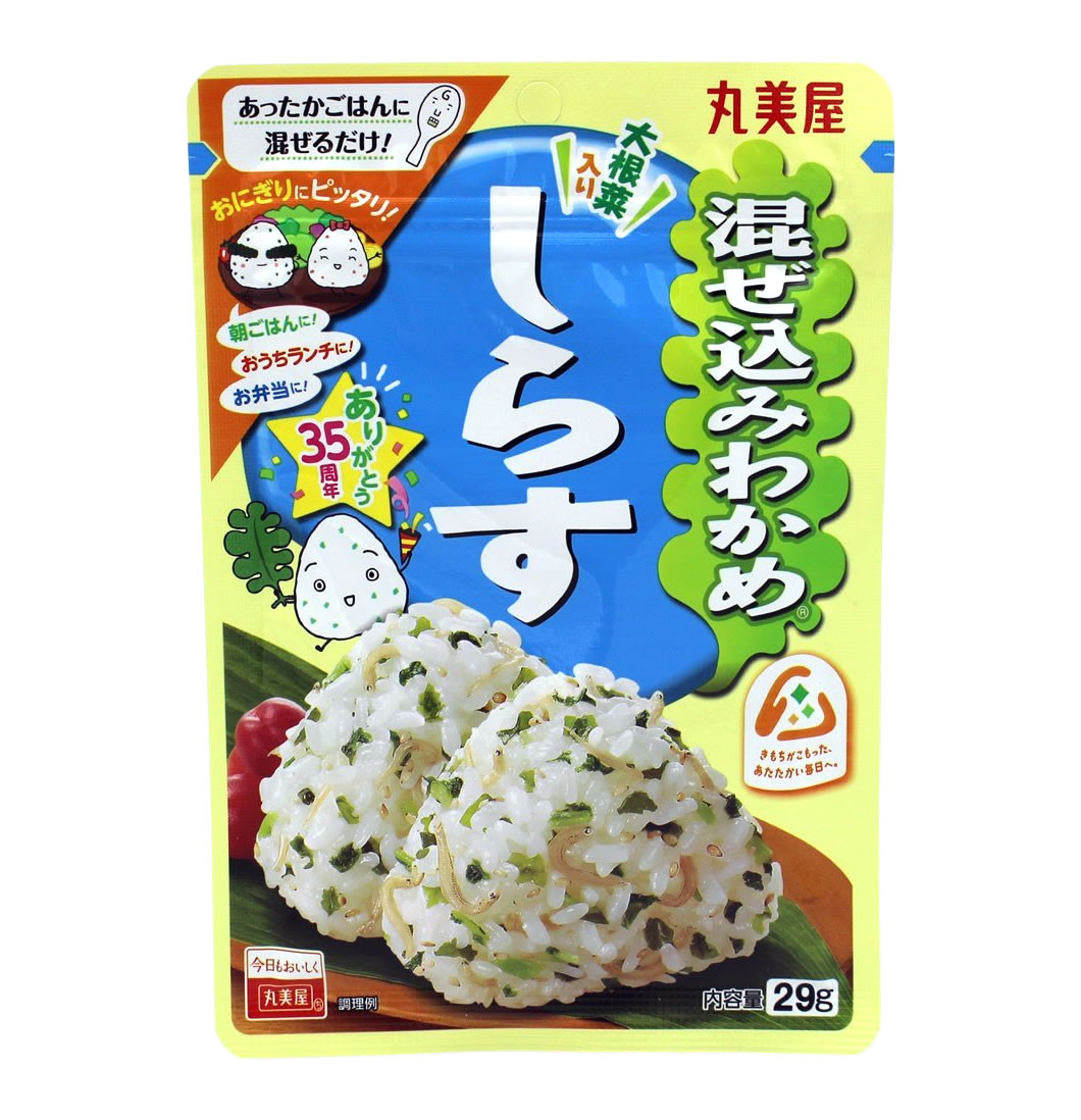 Marumiya Mazekomi Wakame Shirasu Furikake Reisgewürz, 29 g