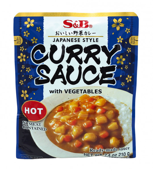 S&B Currysauce japanischer Art mit Gemüse scharf, 210 g