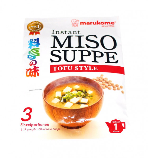 Marukome Instant Miso-Suppe mit Tofu, 57 g