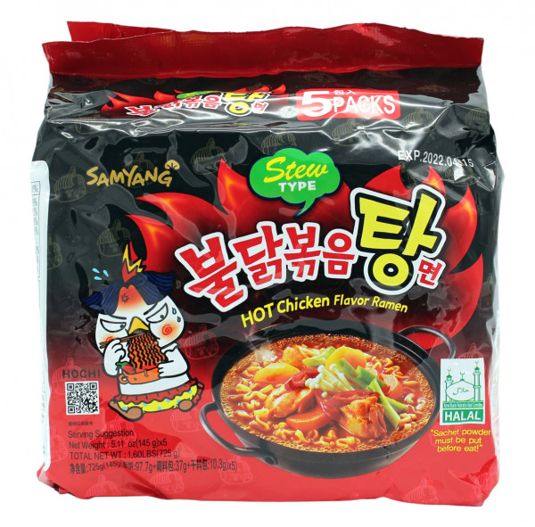 Samyang Stew Type Hot Chicken Flavor Ramen Nudeln, 725 g