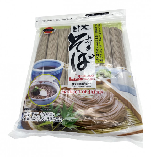 J-Basket Joshu Nihon Soba Buchweizennudeln, 720 g