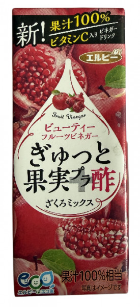 Gyutto Kajitsu mit Su Zakuro Mix (Essiggetränk mit 100 % Fruchtsaft), 200 ml