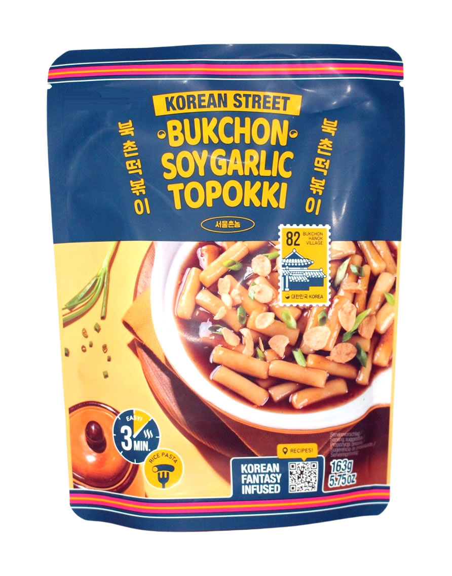 Korean Street Toppoki Sojasauce und Knoblauch, 163 g