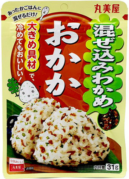 Marumiya Mazekomi Wakame Okaka Reisgewürz mit Algen und Bonito, 31 g