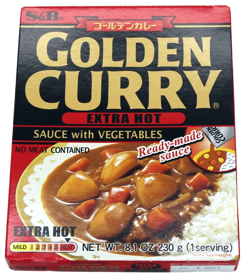 Golden Curry Currysauce mit Gemüse extra scharf, 230 g