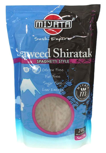 Miyata Shirataki Nudeln aus Konjakmehl und Seetangpulver Spaghettiform, 270 g