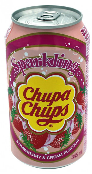 Chupa Chups Sparkling Soda Erdbeere, 345 ml