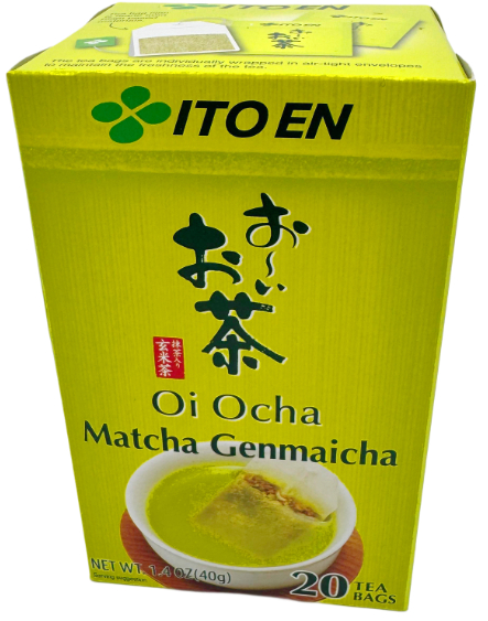 Oi Ocha Matcha Genmaicha Tea Bags, 40 g