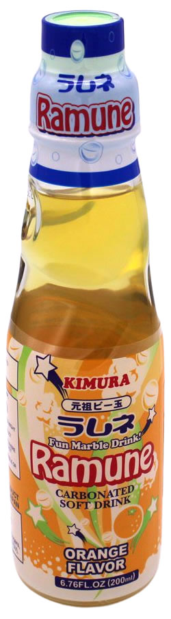 Kimura Ramune Limonade Orangen-Geschmack, 200 ml