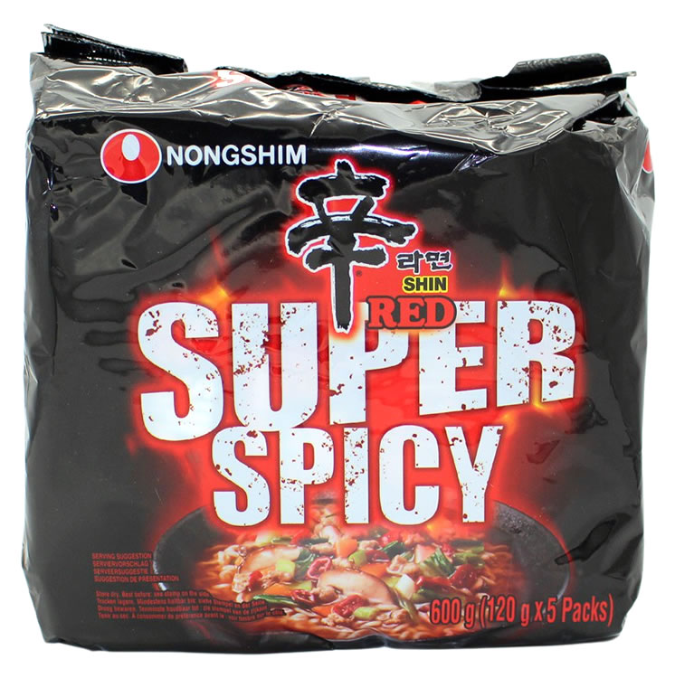 Nongshim Shin Ramen Super Spicy, 5x 120 g