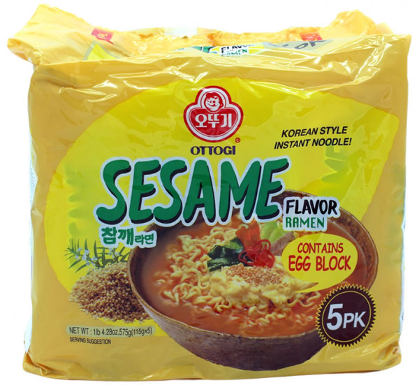 Ottogi Sesam Ramen, 5x 115 g