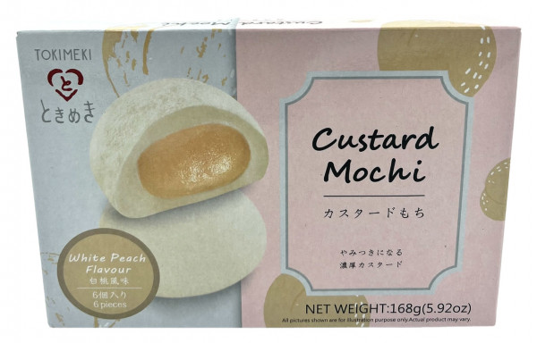 Tokimeki Mochi Vanillepudding weißer Pfirsich, 168 g