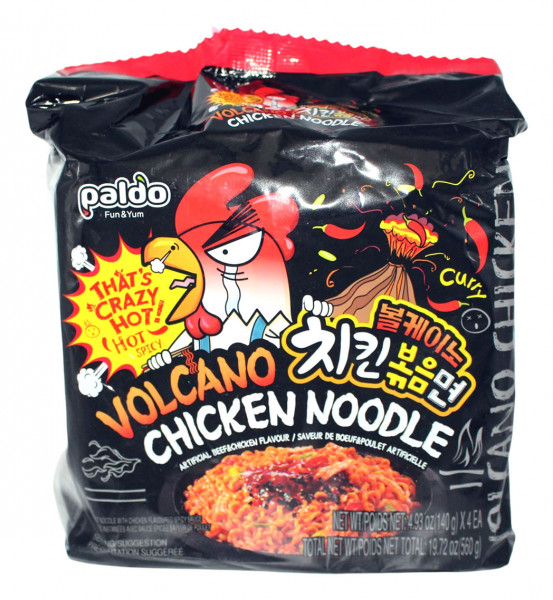 Paldo Volcano Chicken Nudeln Curry, 4x 140 g