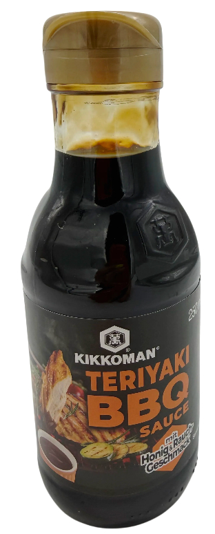KIKKOMAN Teriyaki BBQ Sauce mit Honig mit Rauchgeschmack, 250 ml