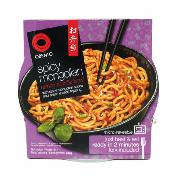 Obento Spicy Mongolian Ramen Nudel Bowl, 240 g