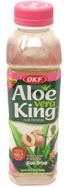 OKF Aloe Vera King Juice mit Pfirsichgeschmack, 500 ml