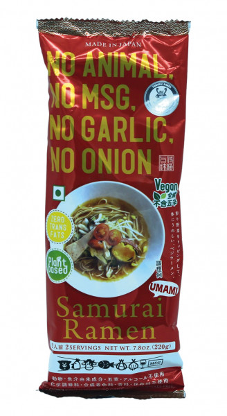 Samurai Ramen aus Japan, vegan, rot, 220 g