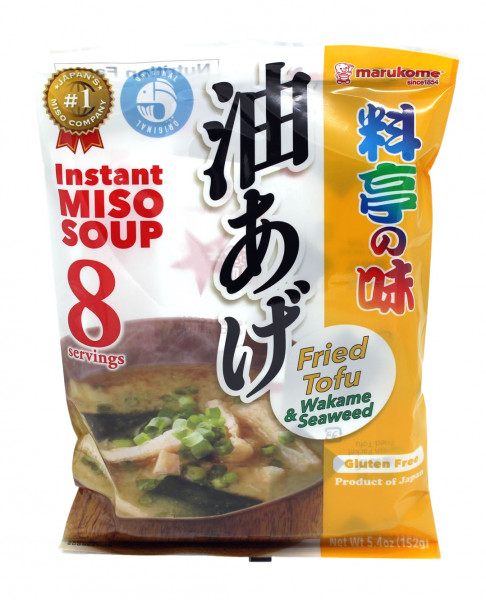 Marukome Instant Miso Suppe mit frittierten Tofu-Taschen, 152 g