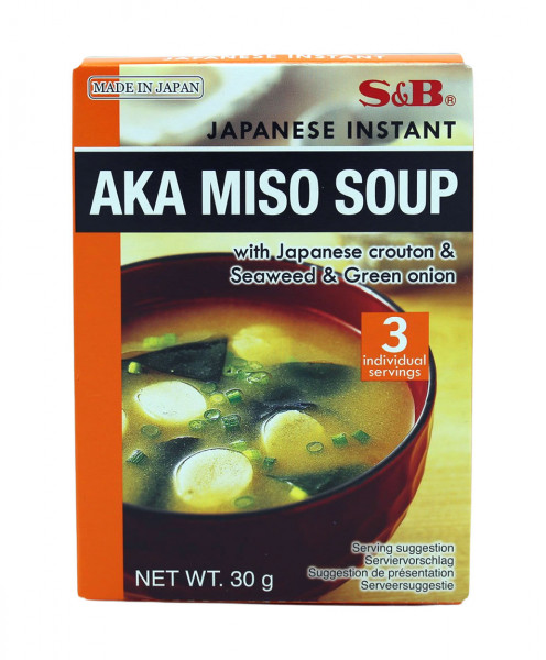 Japanische Instant Misosuppe Aka (rot), 30 g