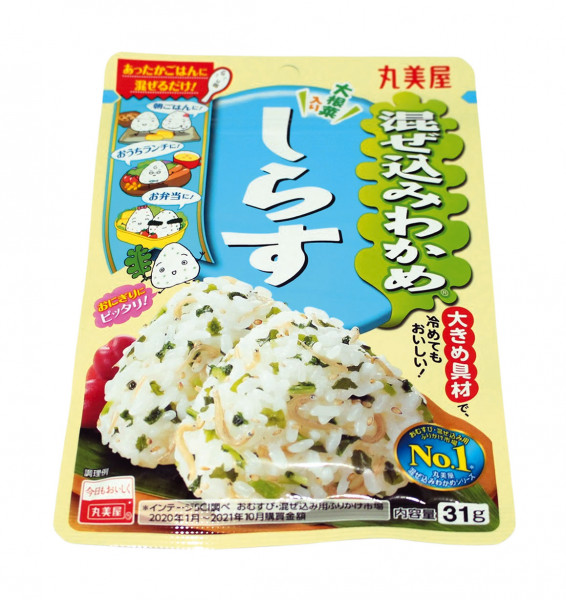 Marumiya Mazekomi Wakame Shirasu Furikake Reisgewürz, 31g