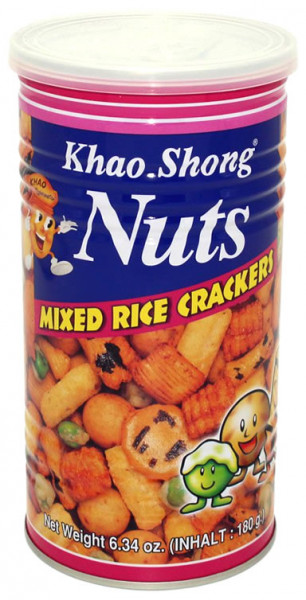 Khao Shong gemischte Reiskracker in der Dose, 180 g