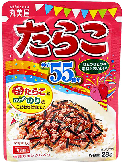 Marumiya Tarako Furikake Reisgewürz mit Kabeljaurogen, 28 g