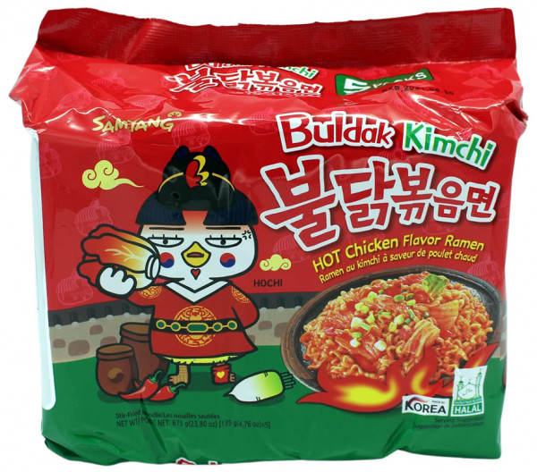 Samyang Hot Chicken Ramen Kimchi, 5x 135 g