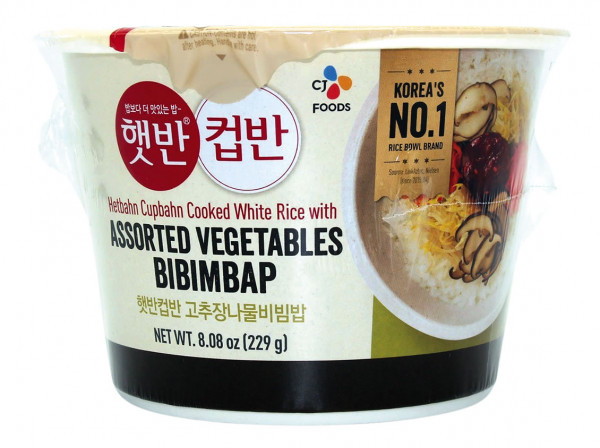 CJ HETBAN Gekochter Reis mit Gemüse Bibimbap, 229 g