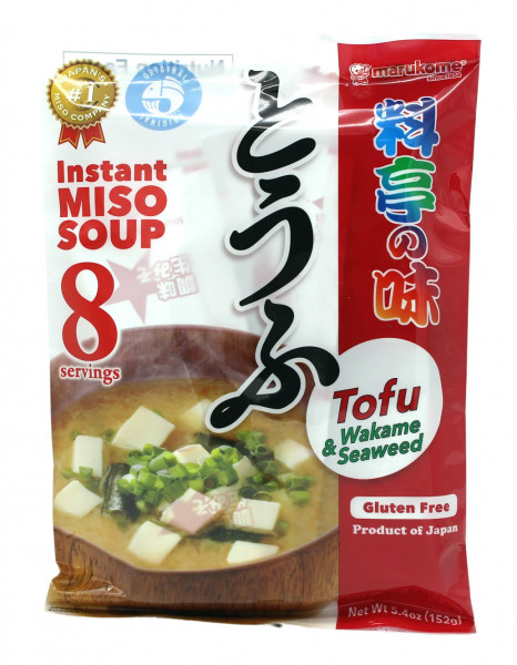 Marukome Instant Miso Suppe Wakame mit Tofu, 152 g