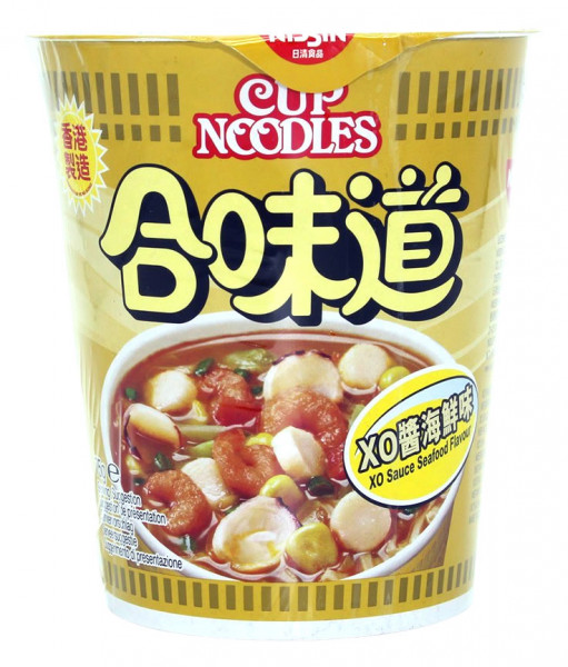 Nissin Cup-Nudeln XO Sauce mit Meeresfrüchte-Geschmack, 75 g