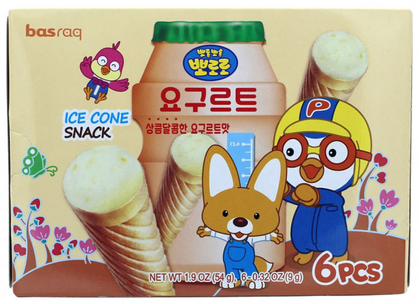 PORORO Koreanischer Eiswaffel-Snack Joghurt, 54 g