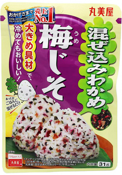 Marumiya Mazekomi Wakame Umejiso mit Algen und Ume, Salz und Ume, 31 g