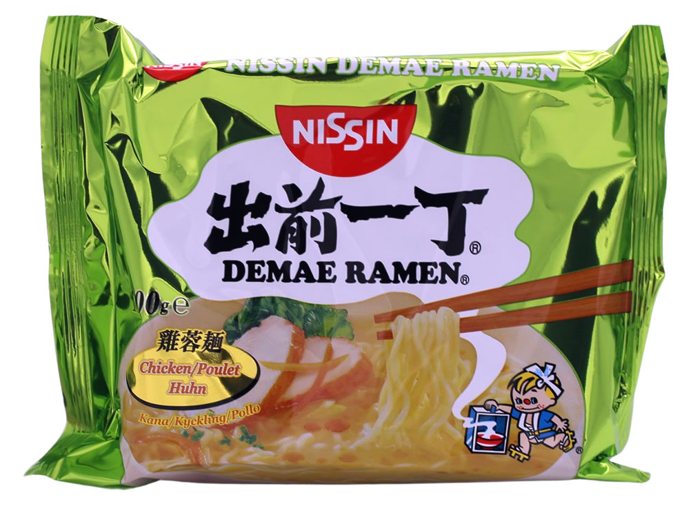 Nissin Demae Ramen Huhn-Geschmack Instant Nudelsuppe, 100 g