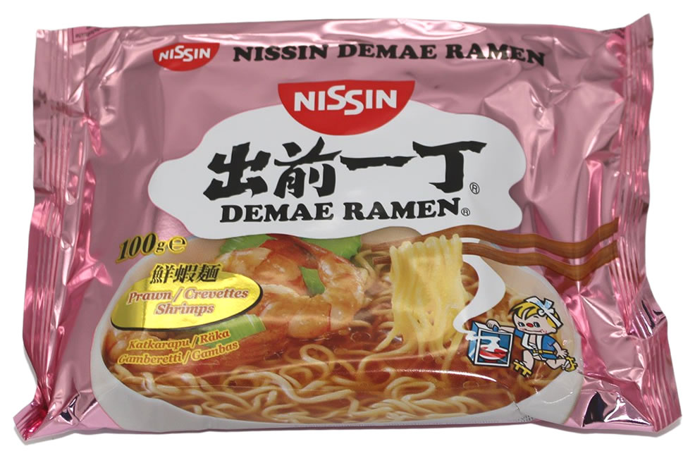 Nissin Demae Ramen Garnelen Instant Nudelsuppe, 100 g