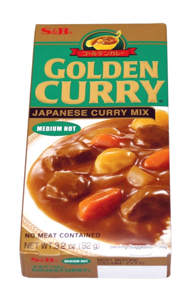 Golden Curry japanischer Art in Würfel mittelscharf, 92 g