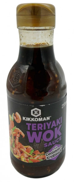 KIKKOMAN Teriyaki Sauce mit geröstetem Knoblauch, 250 ml