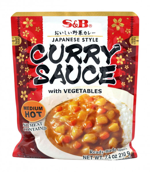 S&B Currysauce japanischer Art mit Gemüse mittelscharf, 210 g